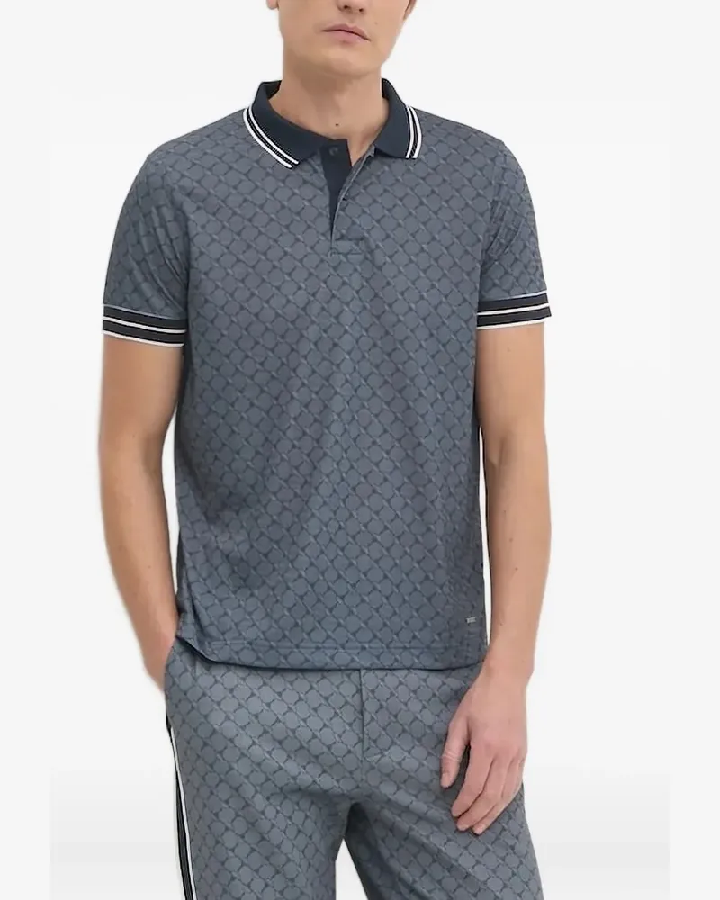JOOP! Talon Poloshirt mit Kornblumenmuster - Blau Blau
