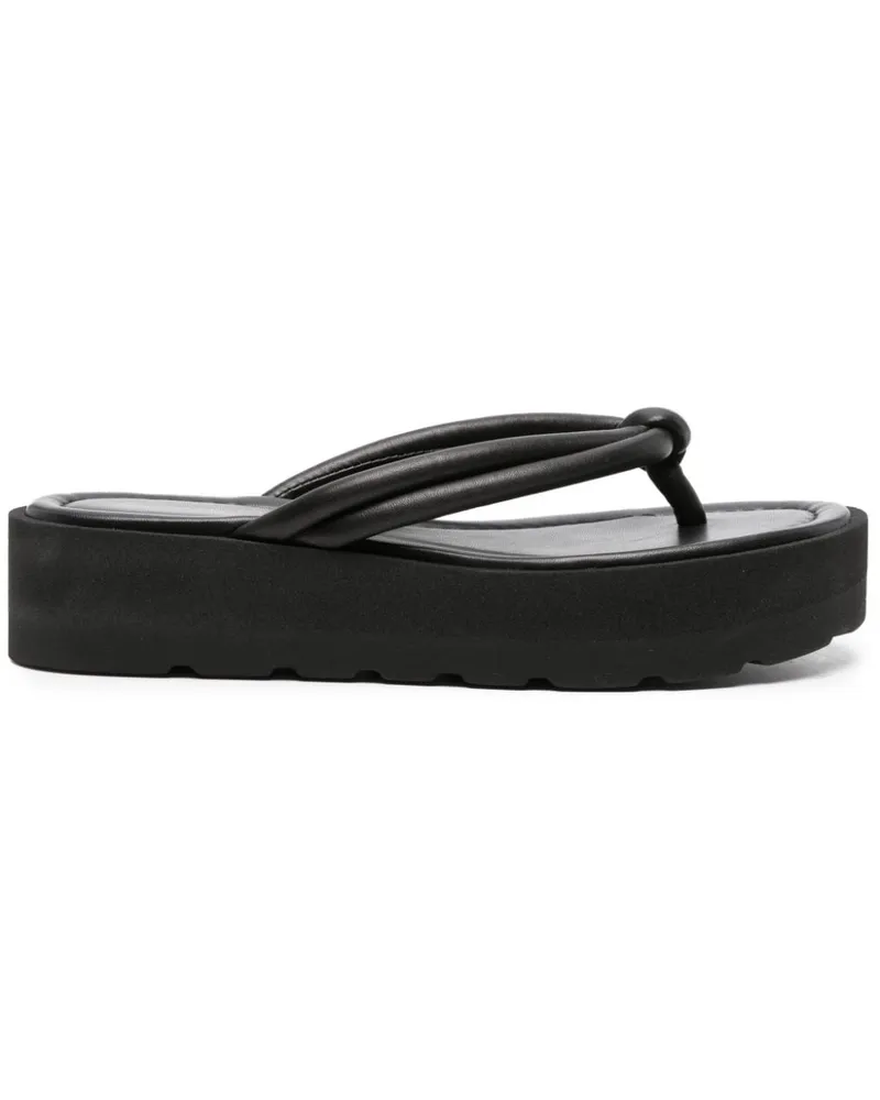 Gianvito Rossi Flip-Flops aus Leder 45mm Schwarz