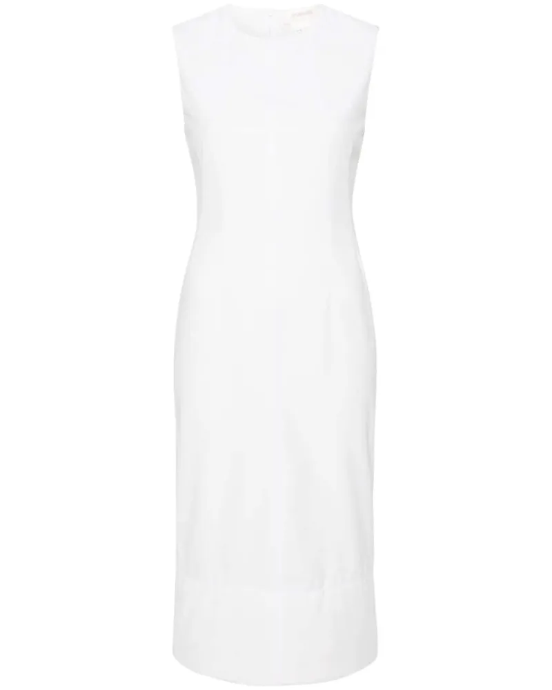 SPORTMAX Caridi Midikleid aus Krepp - Weiß Weiß