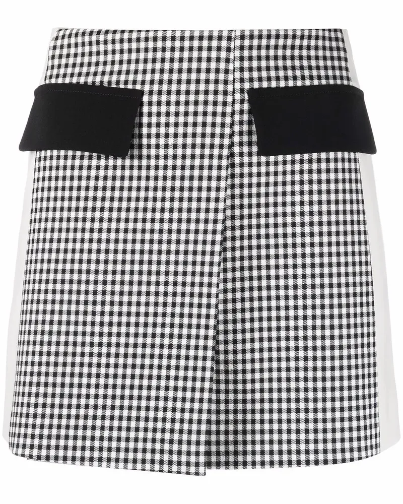 Patrizia Pepe Minirock mit Check - Schwarz Schwarz