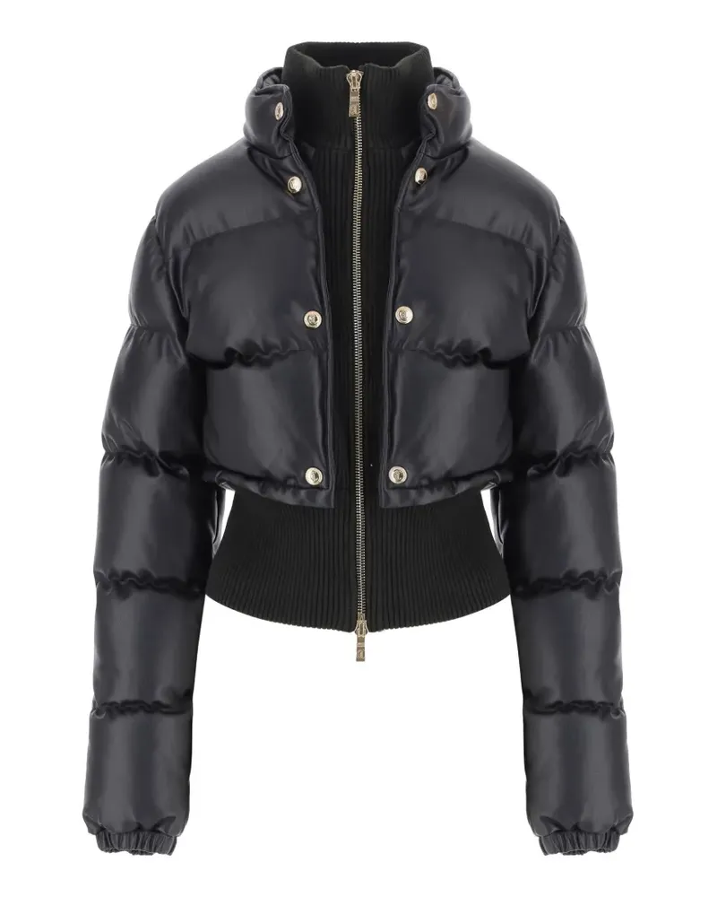 Just Cavalli quilted ribbed-knit jacket - Schwarz Schwarz