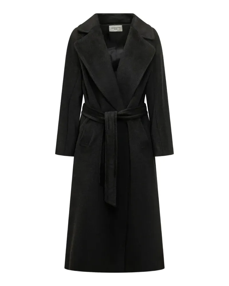 Max Mara belted notch-lapel coat - Schwarz Schwarz