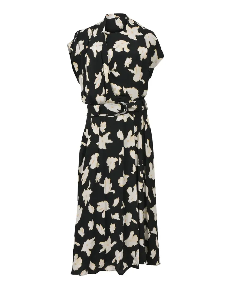 Proenza Schouler belted floral-print dress - Schwarz Schwarz