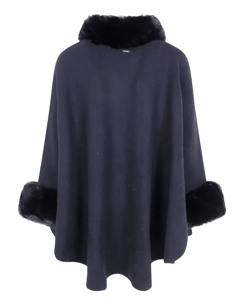 Twin-Set faux-fur cape - Schwarz Schwarz