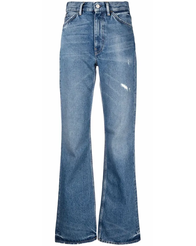 Acne Studios Bootcut-Jeans im Distressed-Look Blau