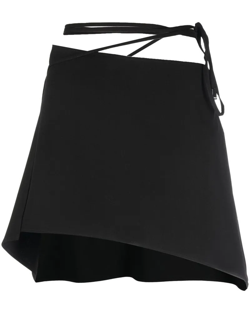 ATTICO Asymmetrischer Minirock - Schwarz Schwarz
