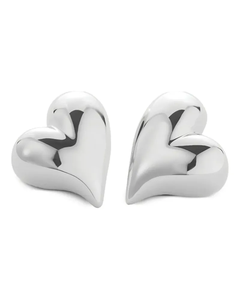 Jenny Bird Art Heart Ohrringe - Silber Silber