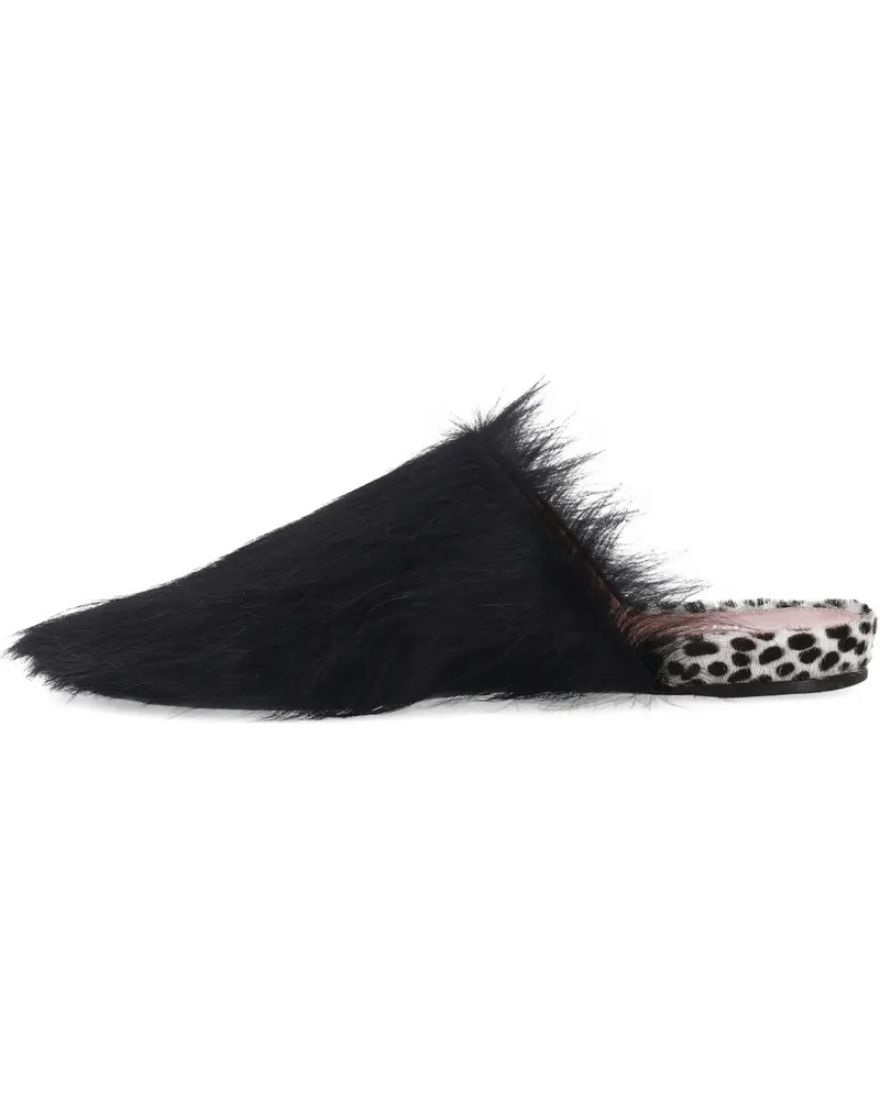 Premiata Mules mit Polka Dots - Schwarz Schwarz