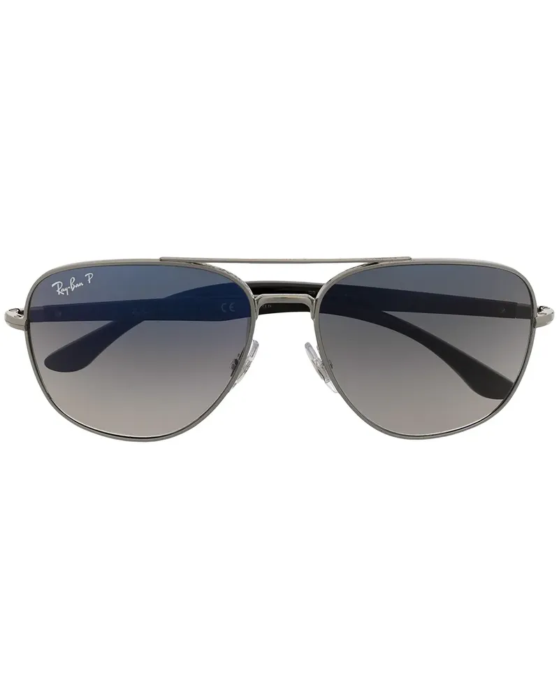Ray Ban Sonnenbrille mit eckigem Gestell - Silber Silber