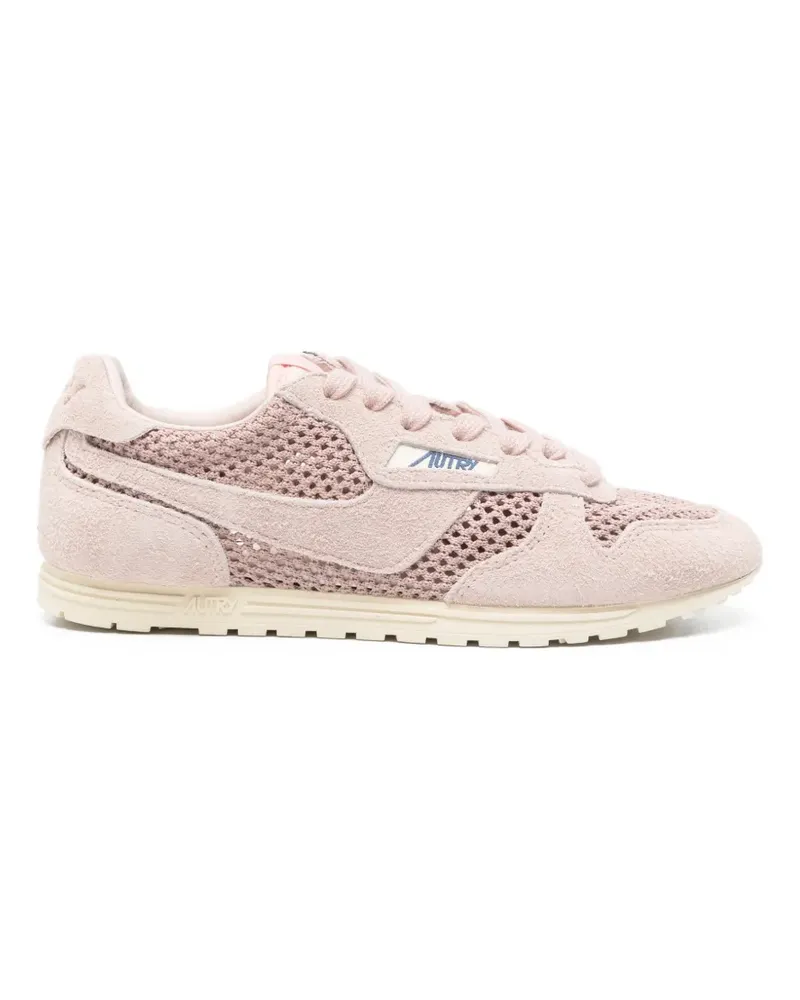 AUTRY mesh leather sneakers - Rosa Rosa