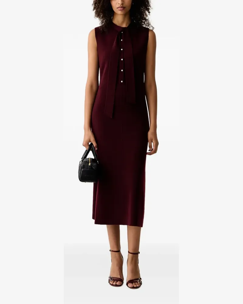 Luisa Spagnoli Masuria bow-detail belted midi dress - Rot Rot