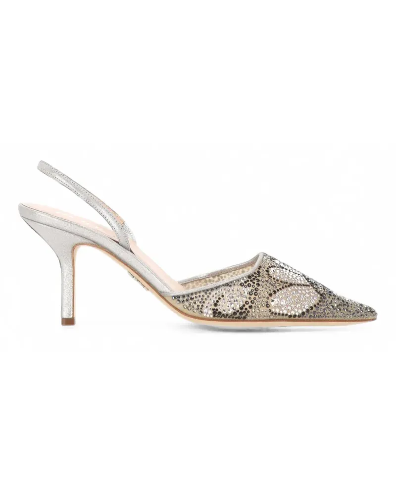 Rodo Slingback-Pumps mit Kristallen - Silber Silber