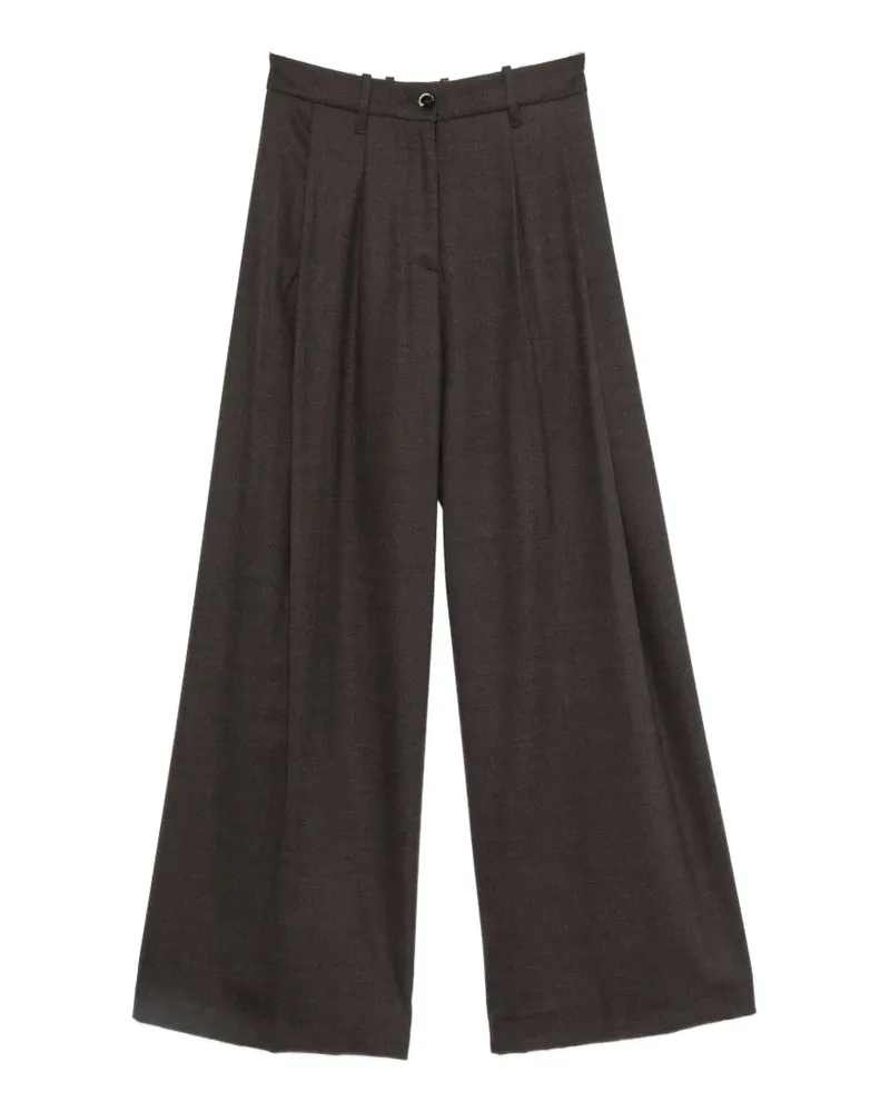 nine:inthe:morning Petra Bundfaltenhose mit weitem Bein - Braun Braun