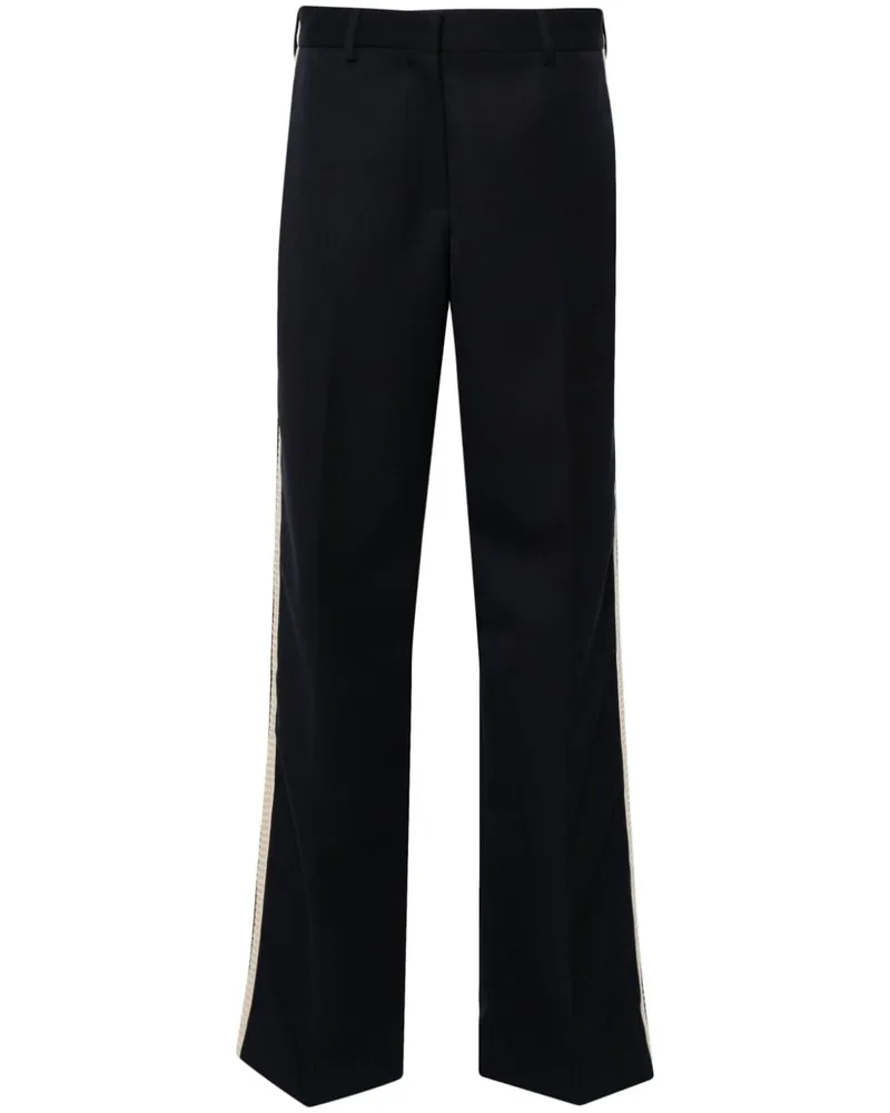 Palm Angels Gerade High-Waist-Hose - Blau Blau
