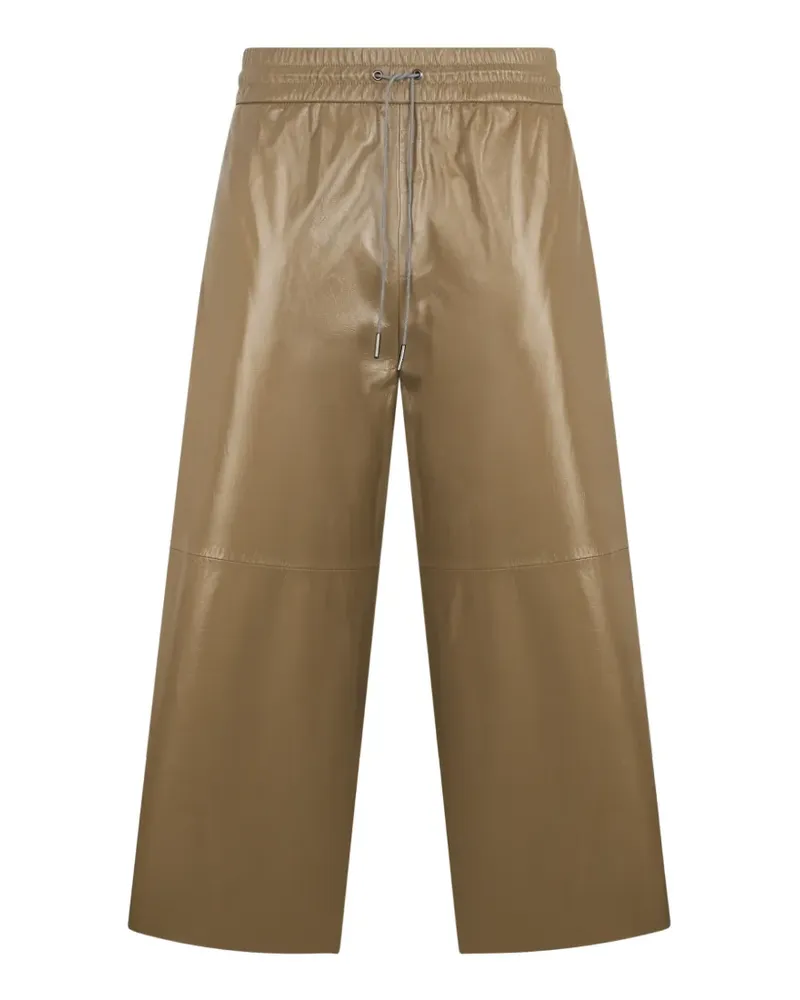 Fabiana Filippi cropped elasticated-waistband trousers - Nude Nude