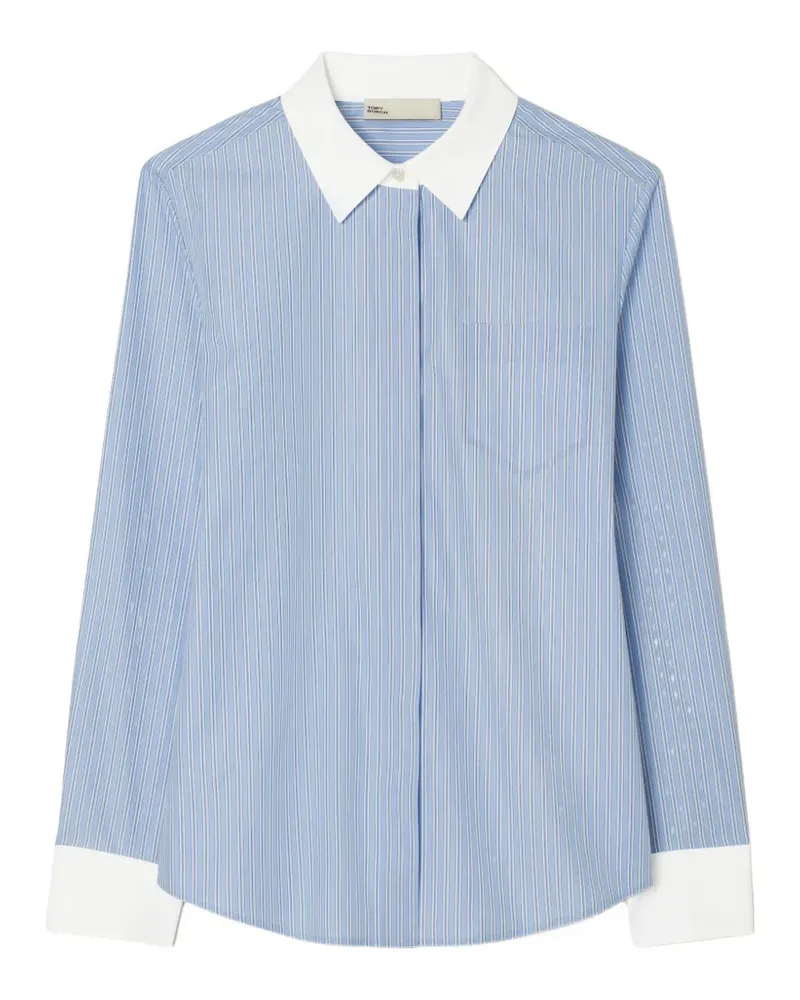 Tory Burch Gestreiftes Button-down-Hemd - Blau Blau
