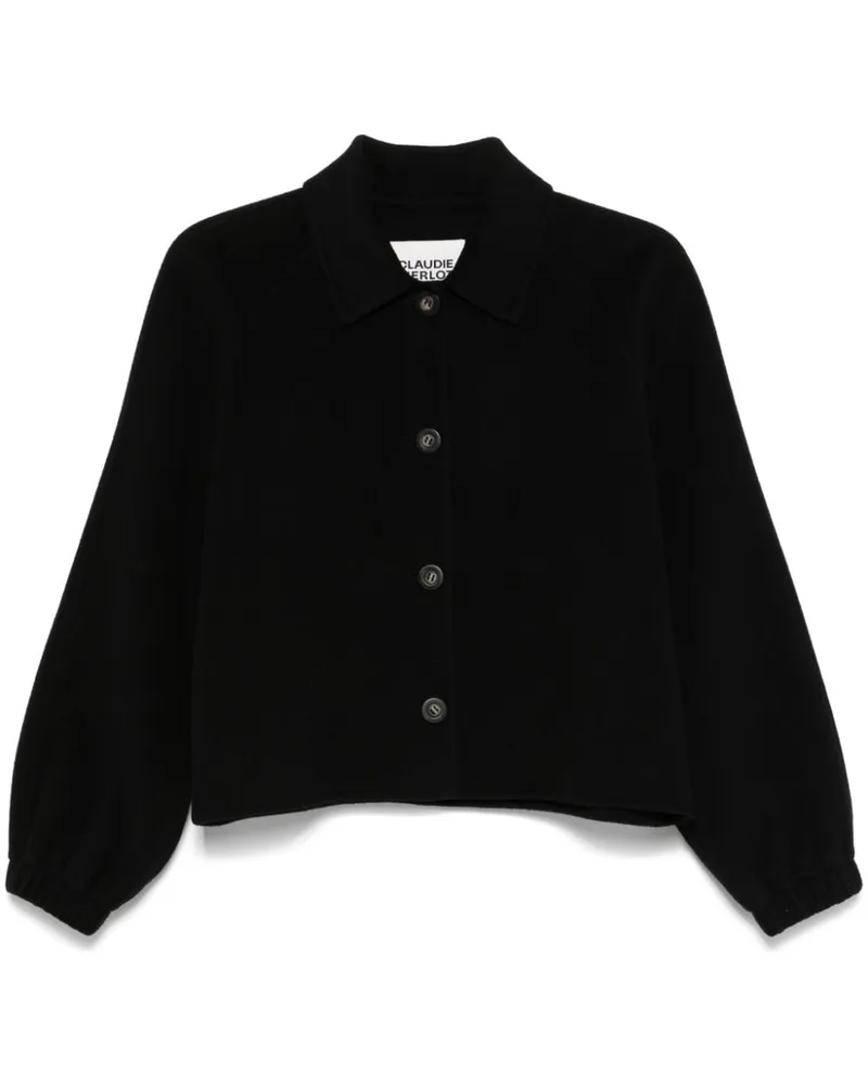Claudie Pierlot Jacke mit Hemdkragen - Schwarz Schwarz