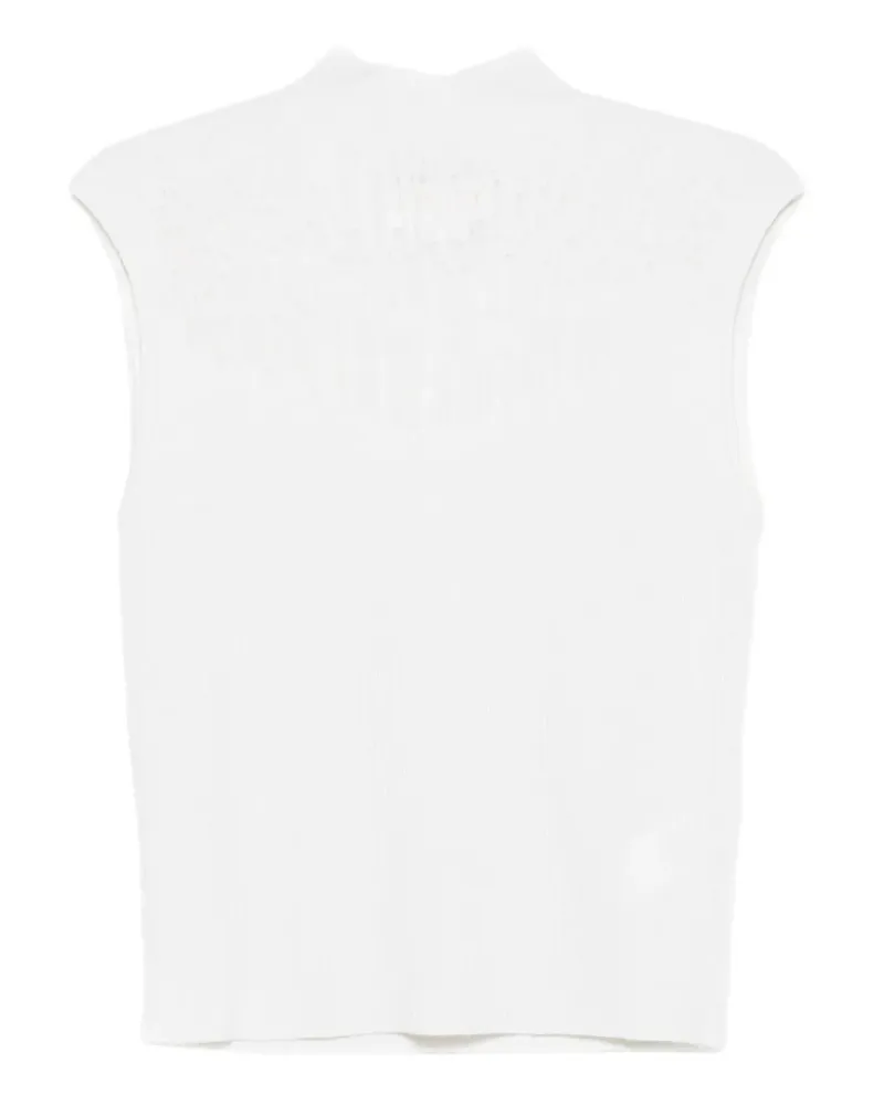 Genny Geripptes Oberteil - Weiß Weiß