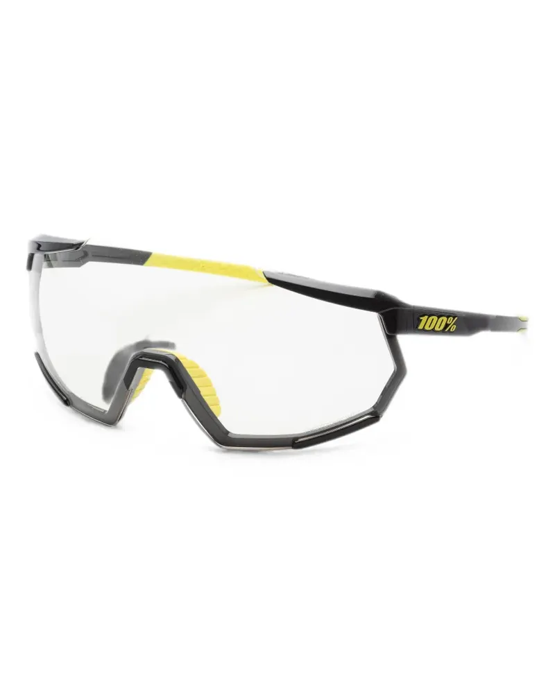 100% Eyewear Racetrap 3.0 Sonnenbrille mit Shield - Schwarz Schwarz
