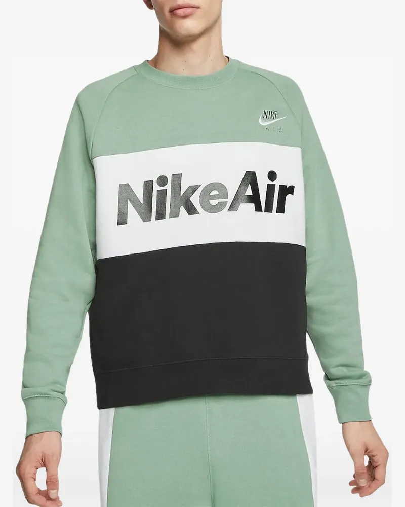 Nike Sweatshirt mit Blockstreifen - Grün Grün
