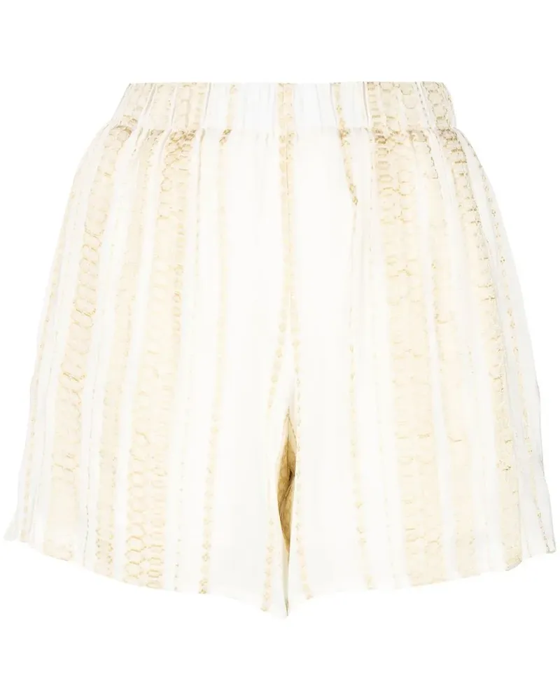 Zeus + Dione Bestickte Shorts - Gold Gold