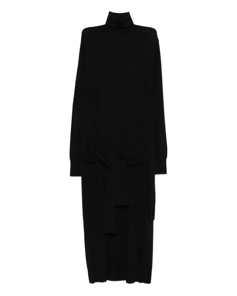 Totême Rollkragen-Midikleid mit doppelten Ärmeln - Schwarz Schwarz