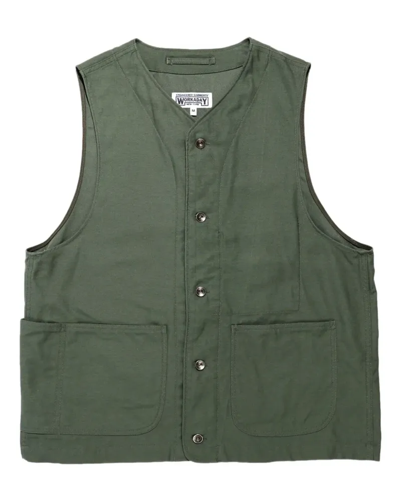 Engineered Garments Weste mit Knopfverschluss - Grün Grün