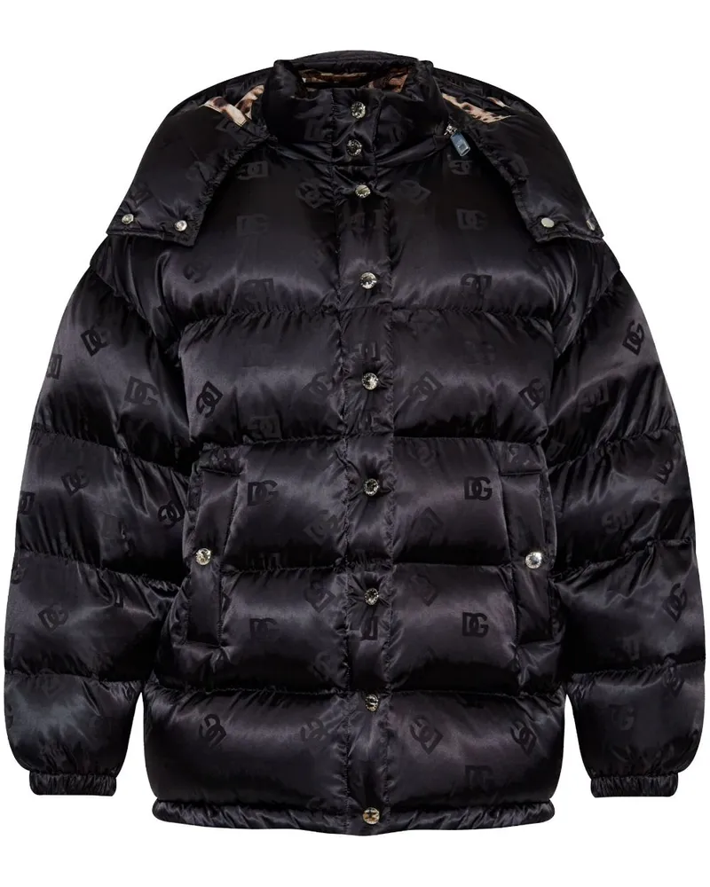 Dolce & Gabbana Klassische Daunenjacke - Schwarz Schwarz