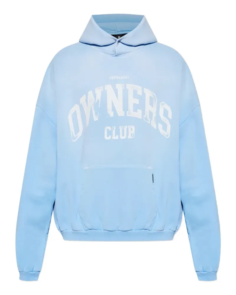 REPRESENT logo-print hoodie - Blau Blau