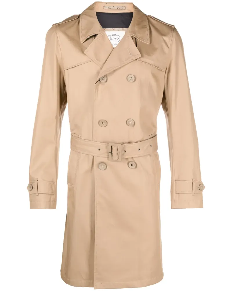 Herno Trenchcoat mit Gürtel - Braun Braun
