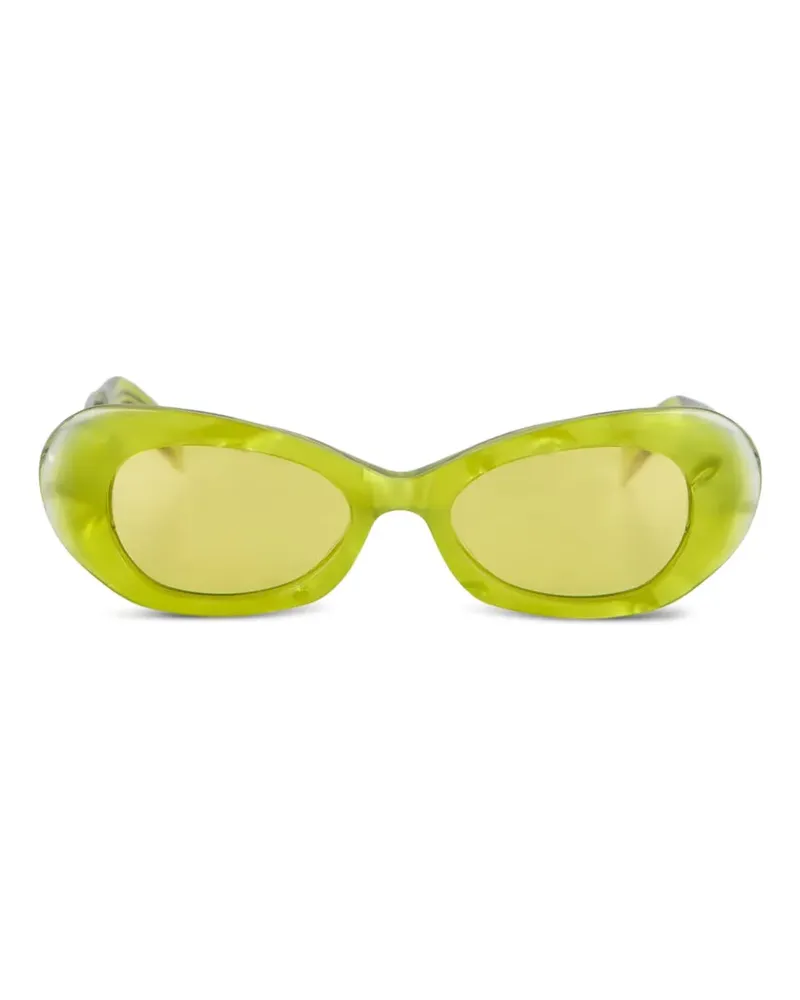 RETROSUPERFUTURE Izipho Sonnenbrille mit ovalem Gestell - Grün Grün