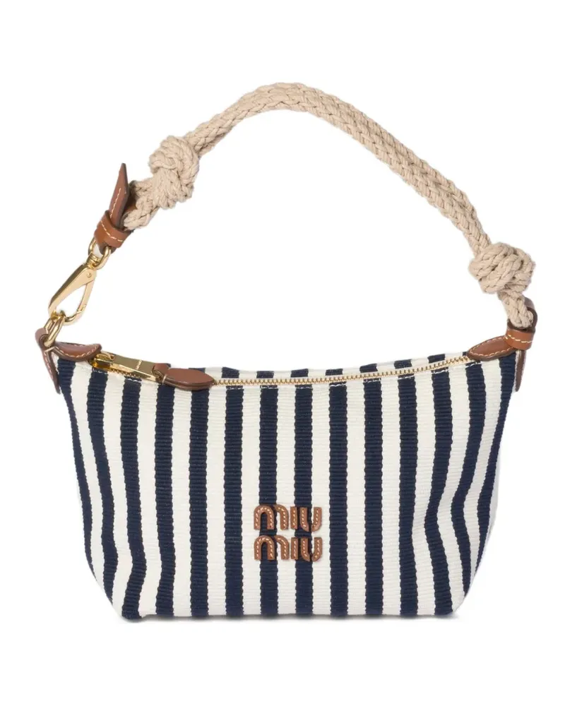 Miu Miu Beutel aus Baumwolle und Leder - Blau Blau