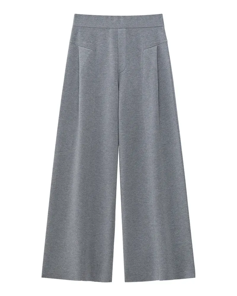 Shanghai Tang pleated palazzo pants - Grau Grau