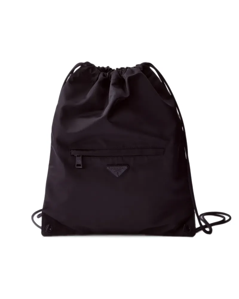 Prada Re-Nylon Rucksack mit Kordelzug - Schwarz Schwarz
