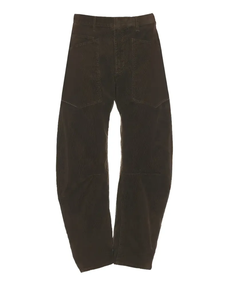 Nili Lotan corduroy-effect trousers - Braun Braun