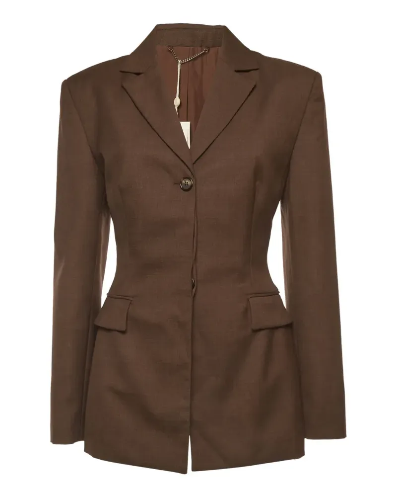 Magda Butrym single-breasted blazer - Braun Braun
