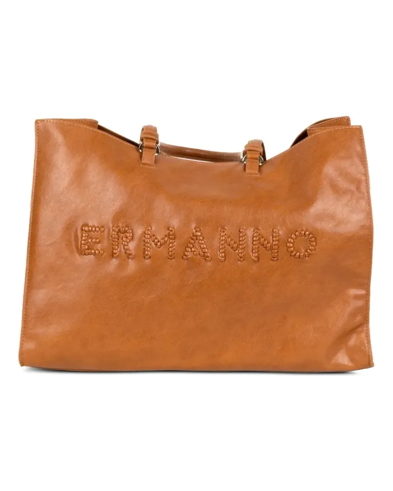 Ermanno Scervino Tote Bag mit Logo-Stickerei - Braun Braun