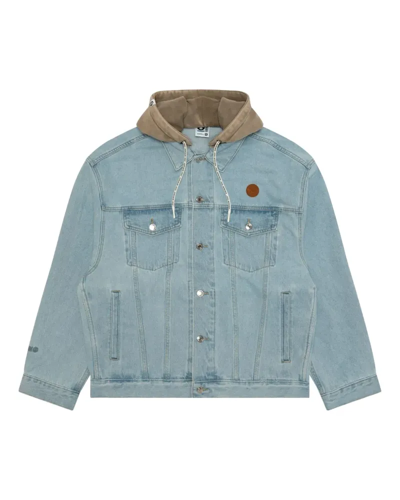 BAPE Jeansjacke mit Kapuze - Blau Blau