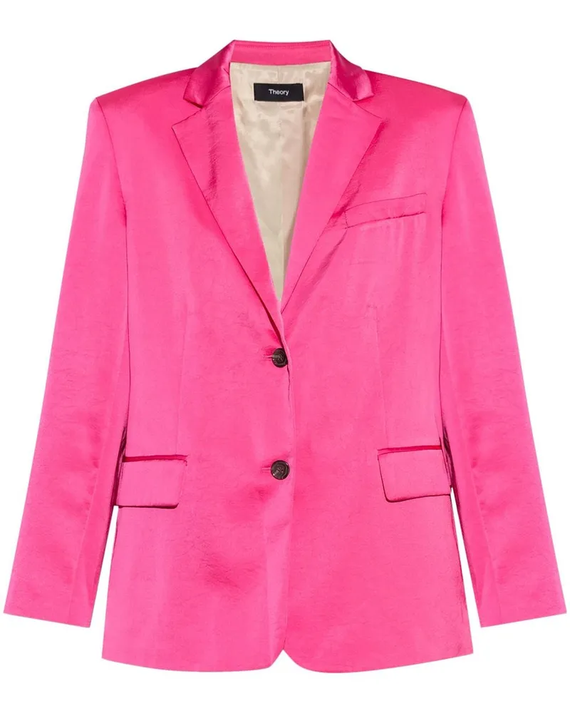 Theory Blazer in Satinoptik - Rosa Rosa