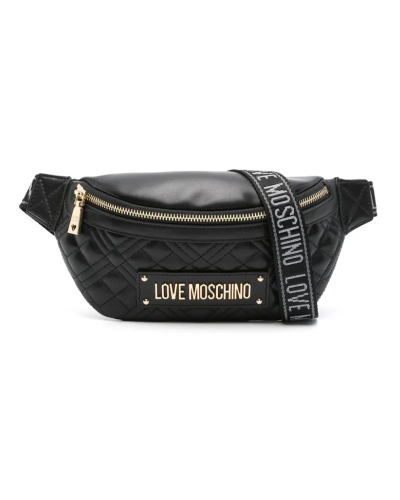 Moschino Gürteltasche mit Logo Schwarz