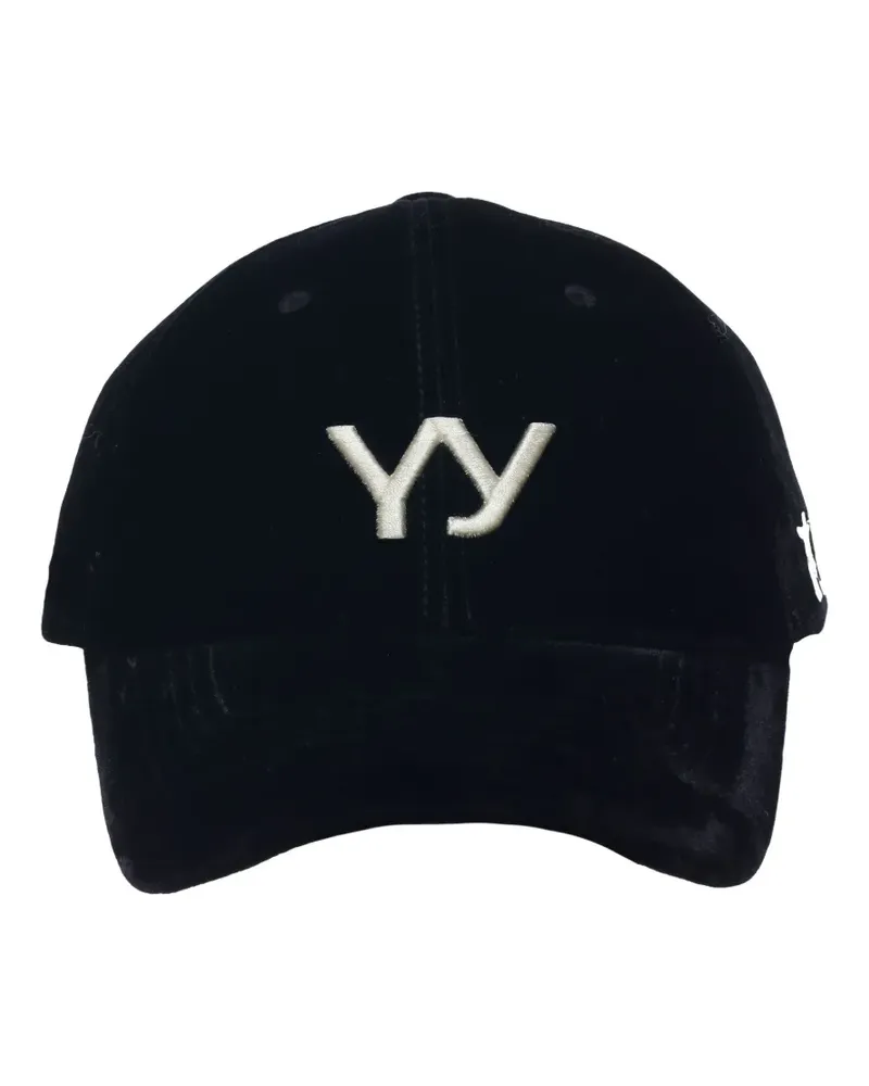 OPEN YY Baseballkappe mit Logo - Schwarz Schwarz