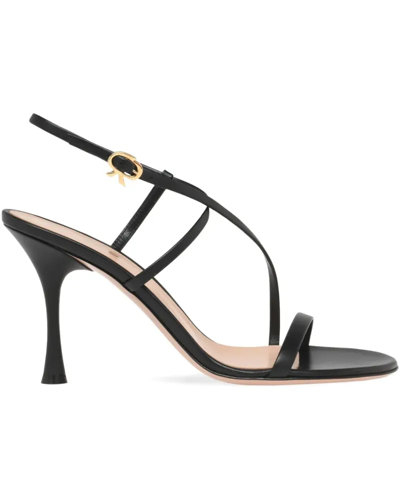 Gianvito Rossi Ascent Sandalen mit überkreuzten Riemen 70mm - Schwarz Schwarz