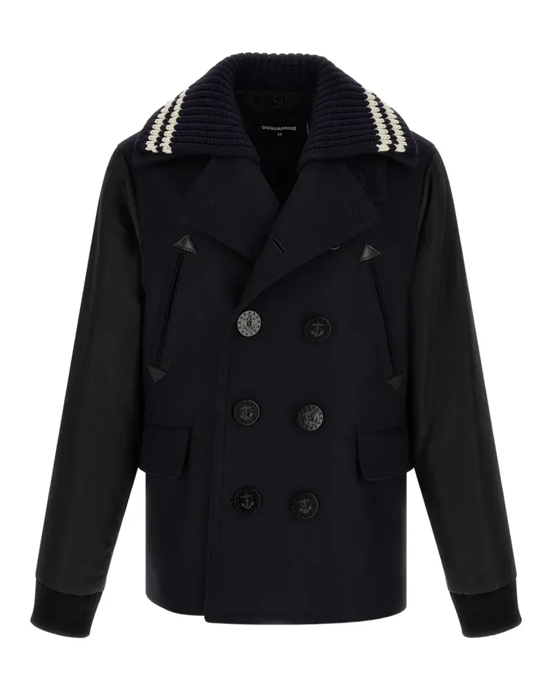 Dsquared2 Hybrid double-breasted coat - Blau Blau