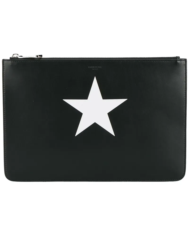 Givenchy Clutch mit Stern-Print - Schwarz Schwarz