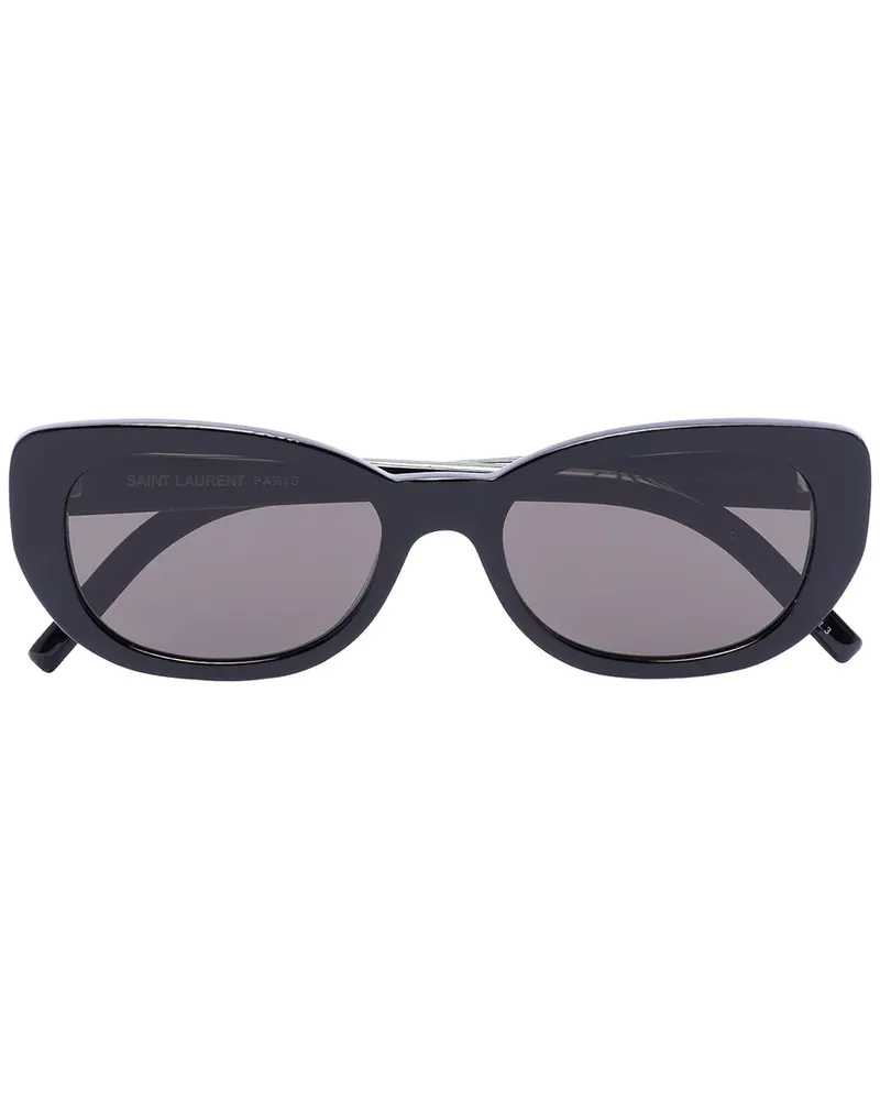 Saint Laurent Ovale Cat-Eye-Sonnenbrille - Schwarz Schwarz