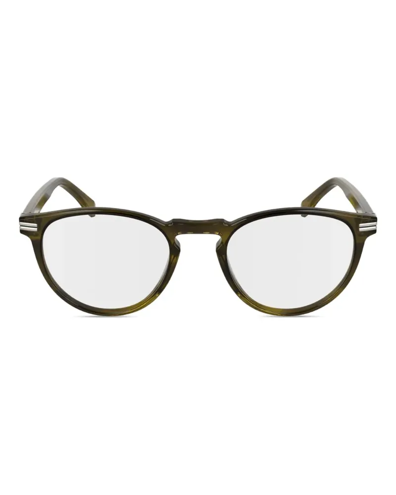 Lacoste Runde Brille mit Streifen - Grün Grün