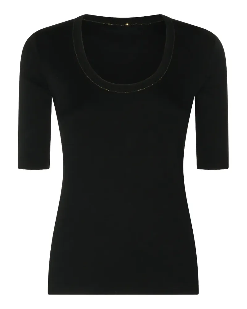 Fabiana Filippi T-Shirt mit Ellenbogenärmeln - Schwarz Schwarz