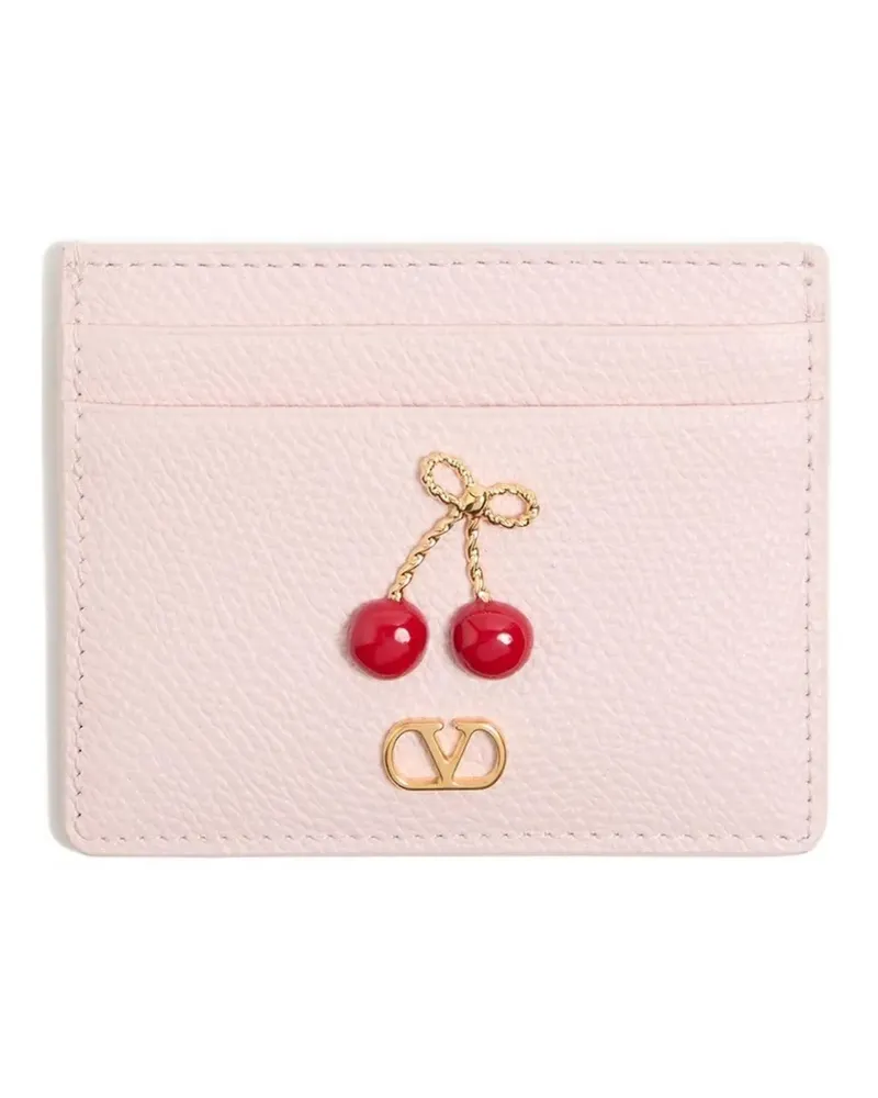 Valentino Garavani Kartenetui mit Kirschdetail - Rosa Rosa