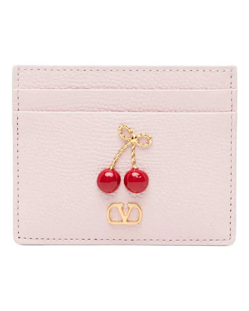 Valentino Garavani Kartenetui mit Kirschdetail - Rosa Rosa