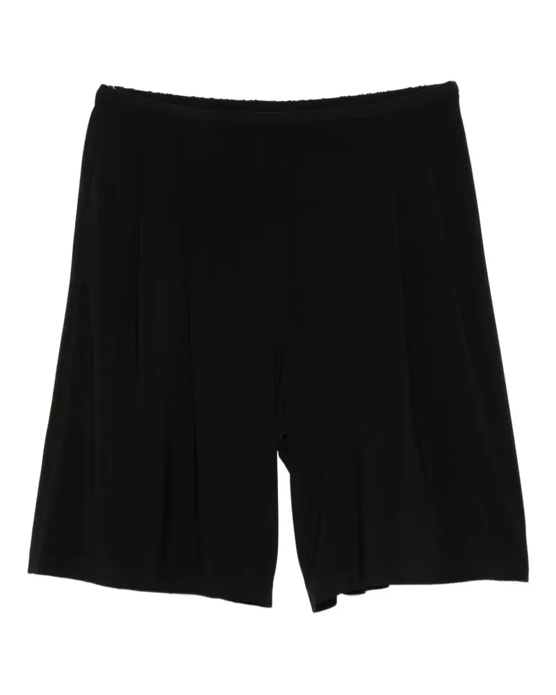 Norma Kamali pleated bermuda shorts - Schwarz Schwarz